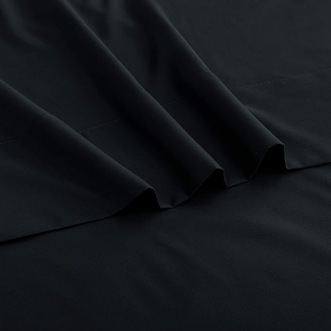 Sfoothome Twin Flat Sheet Black Top Sheet, Premium Hotel 1-Piece, Luxury and - Image 3