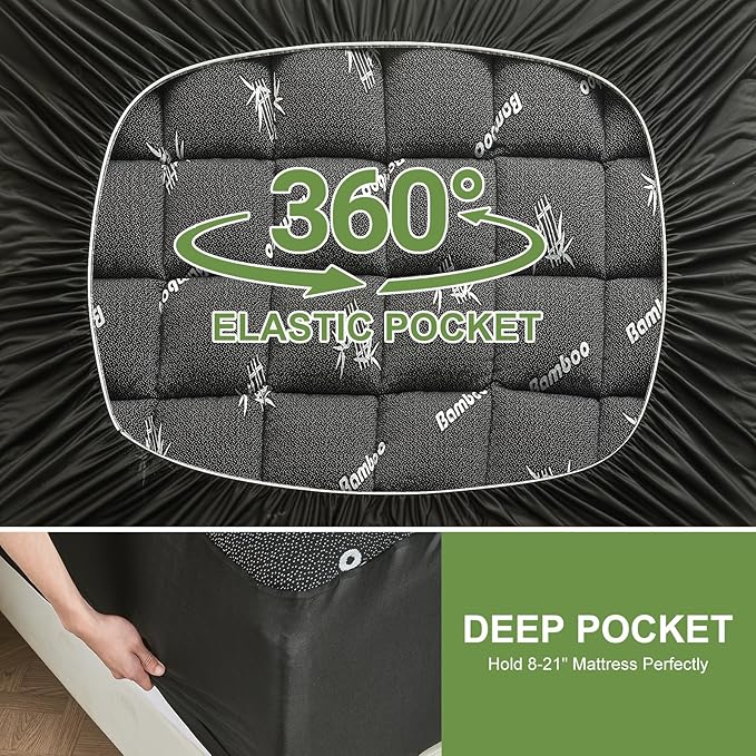 Queen Size Mattress Topper Viscose Derived from Bamboo, Soft Thick Pillow Top - Image 6