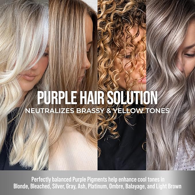 SUNATORIA Purple Hair Mask for Blonde & Bleached Hair, 2-in-1 Keratin Toning - Image 5