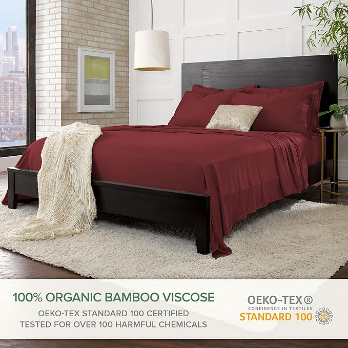Pure Bamboo California King Sheets, Genuine 100% Organic Viscose Derived from - Image 2