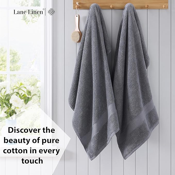 LANE LINEN 100% Cotton 4 Pack Bath Sheets - Image 3