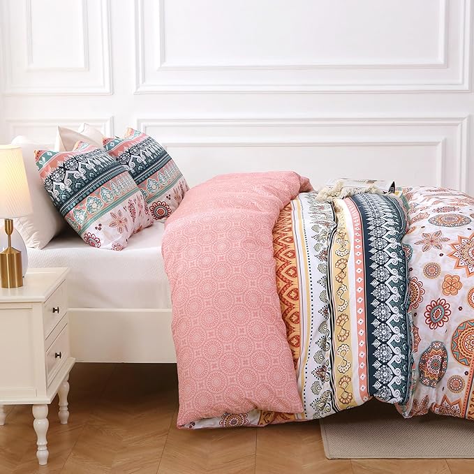 MUXHOMO Duvet Cover Full Size Floral Duvet Cover Set - Image 4