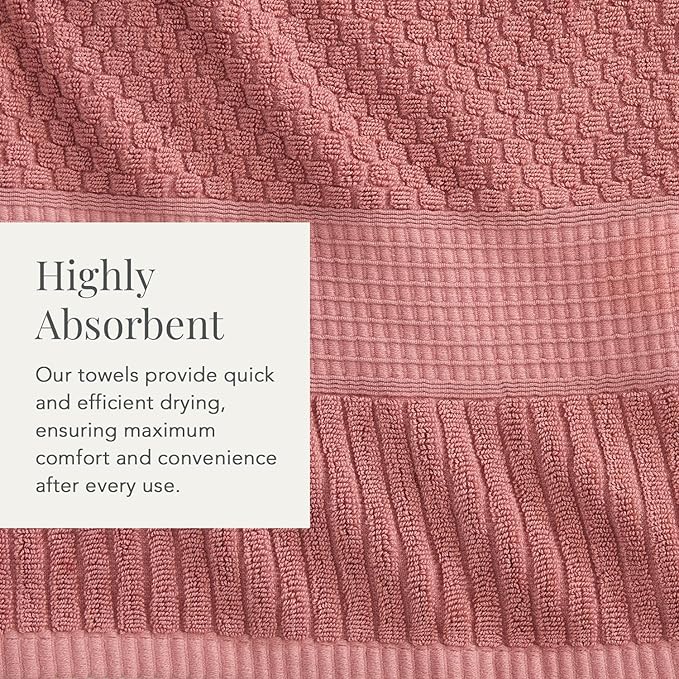 NY Loft 100% Cotton Towel Set 6 Piece | Super Soft & Absorbent Quick-Dry 2 Bath - Image 7