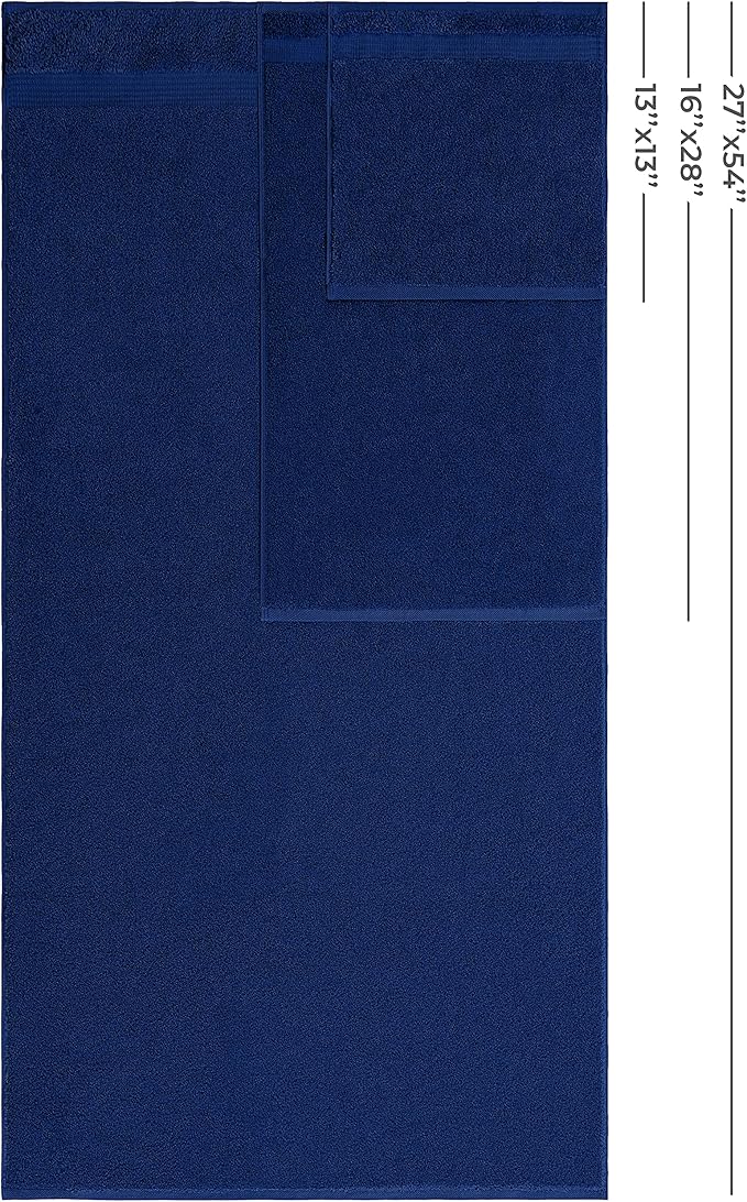 American Veteran 100% Cotton Turkish 6 Piece Luxury Towel Set - Image 3