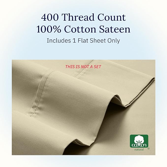 California Design Den Queen Flat Sheet Only - Image 5