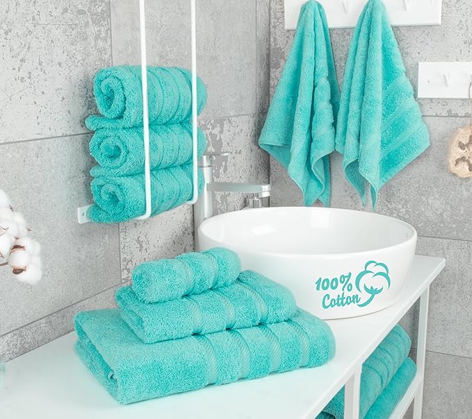 American Soft Linen Luxury 6 Piece Towel Set, 2 Bath Towels 2 Hand Towel 2 - Image 2