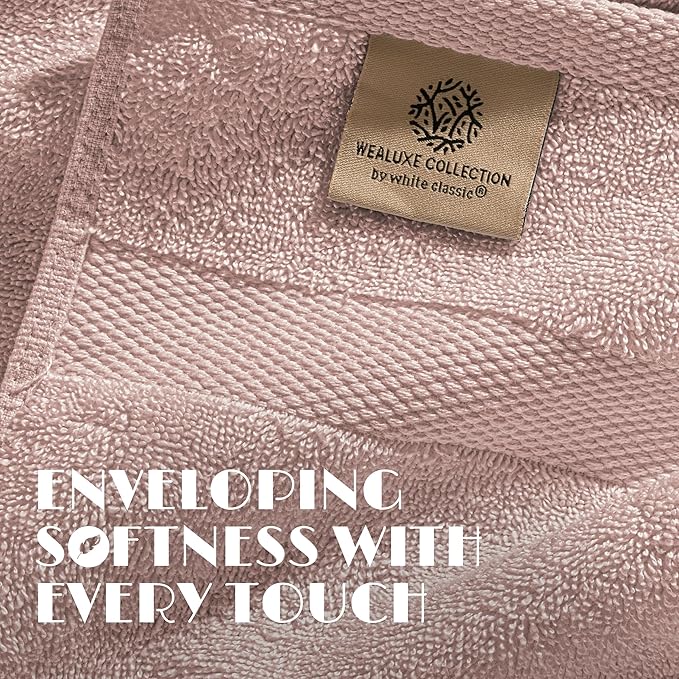 White Classic Pink Washcloths Set - Image 3