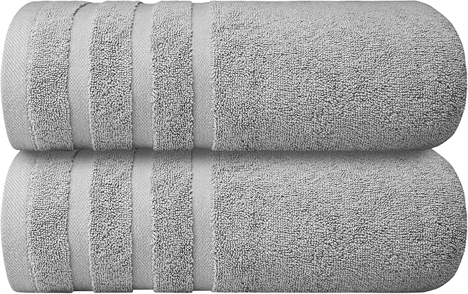 Infinitee Xclusives 100% Cotton Luxury Bath Towels Set of 2 - Image 8