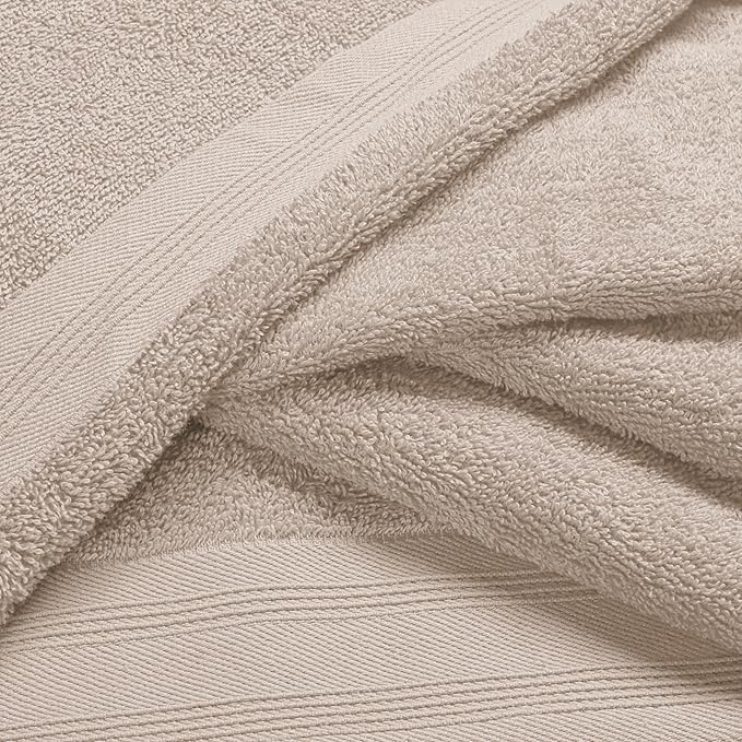 Ultra Soft 6 Pack Cotton Towel Set, Contains 2 Bath Towels 28x55 inch, 2 Hand - Image 2