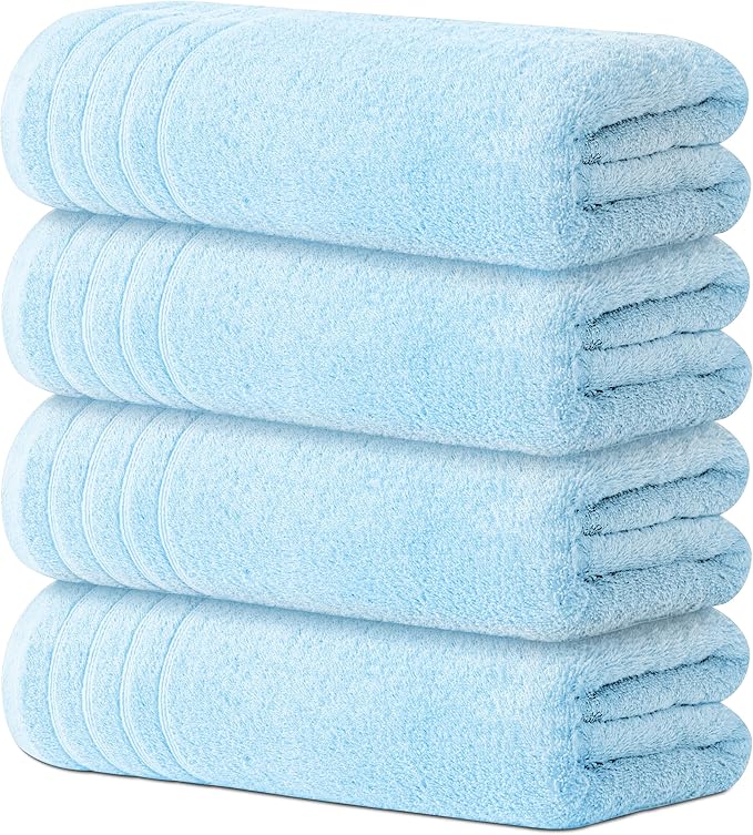 Avalon Towels Bath Towels Set of 4, Size 30 x 60 Inches, Highly Soft and by AvalonTowels