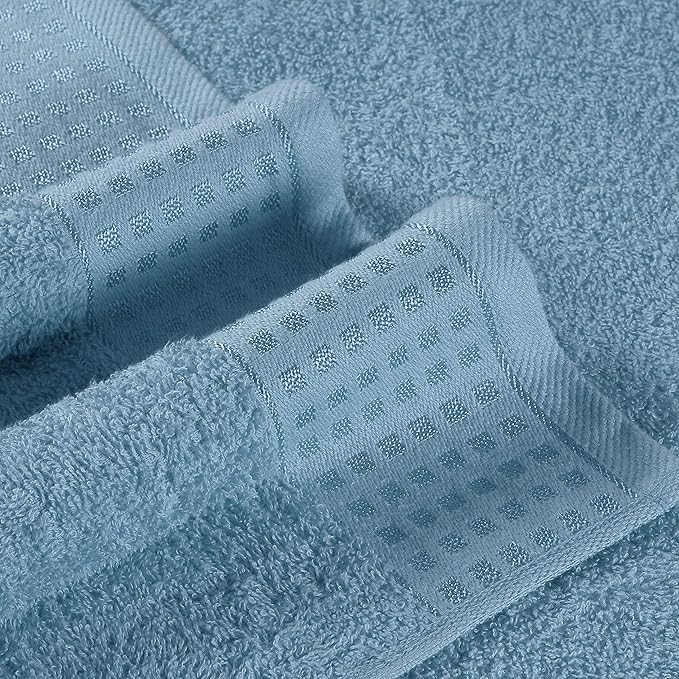 GLAMBURG 100% Cotton Ultra Soft 6 Pack Towel Set, Contains 2 Bath Towels 28x55 - Image 2