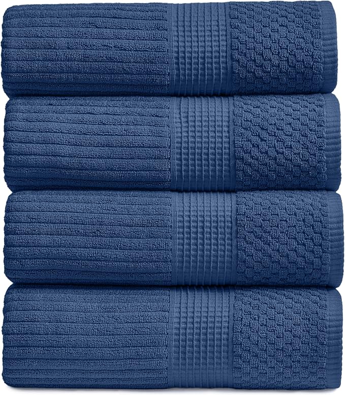 Springtree Home 100% Cotton Bath Towel Set of 4 | Super Soft & Absorbent by SpringtreeHome