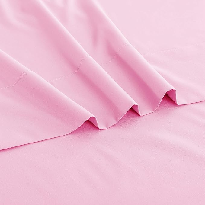 Sfoothome Bedding Flat Sheet, Queen Pink Top Sheet - Image 3
