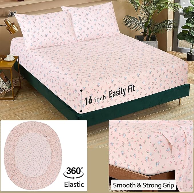 RUVANTI 100% Cotton Sheets – Split King Size Percale Bedding, Cooling & - Image 5