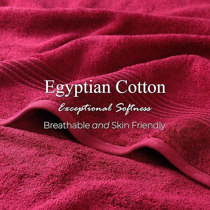 Superior Egyptian Cotton 8-Piece Towel Set, Guest Bath Decor Essentials - Image 7