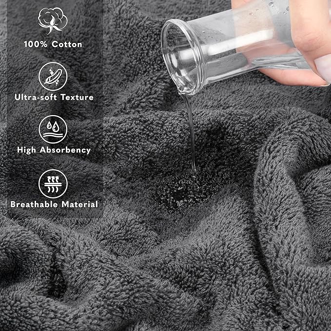 American Soft Linen 35x70 Jumbo Large Bath Towel, 600 GSM 100% Cotton Turkish - Image 4