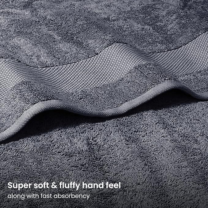 BIOWEAVES 100% Organic Cotton Bath Sheet Set of 2 | Soft Oversized Bath Towels - Image 3