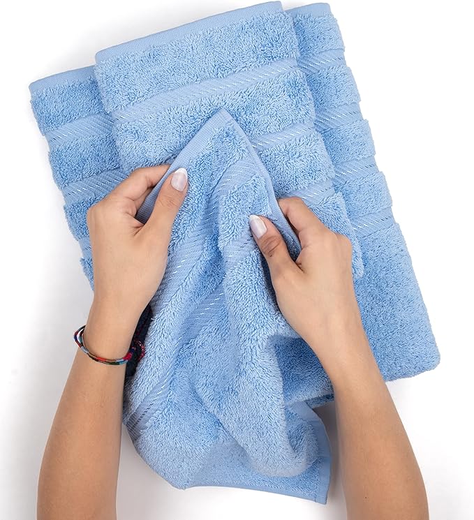 American Soft Linen Luxury 4 Piece Bath Towel Set, 600 GSM 100% Cotton Turkish - Image 5