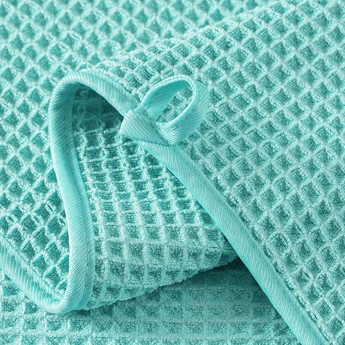 MICROFI Microfiber Waffle Bath Towels, 4 Pieces, Fast Drying, Lint Free 430 GSM - Image 3