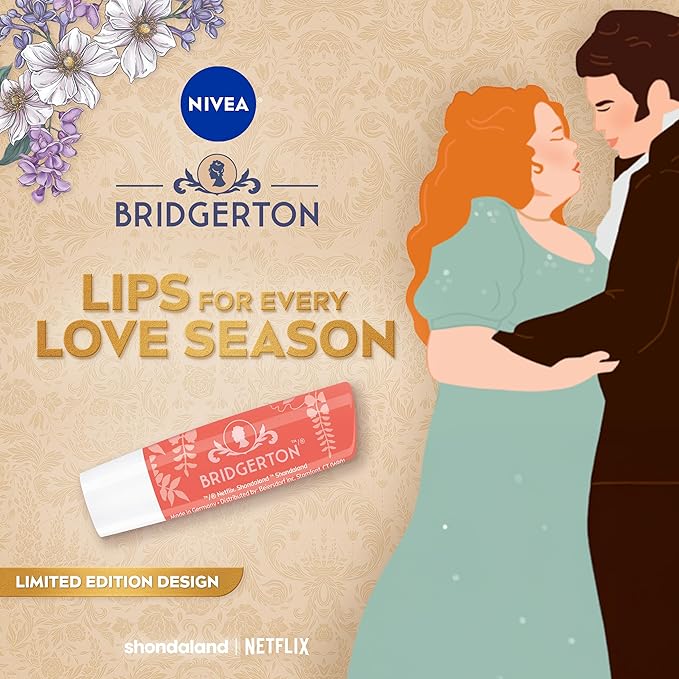 NIVEA Peach Tea Lip Balm, Nourishing Lip Care, Bridgerton Limited Edition - Image 2