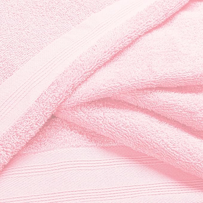 Ultra Soft 6 Pack Cotton Towel Set, Contains 2 Bath Towels 28x55 inch, 2 Hand - Image 2