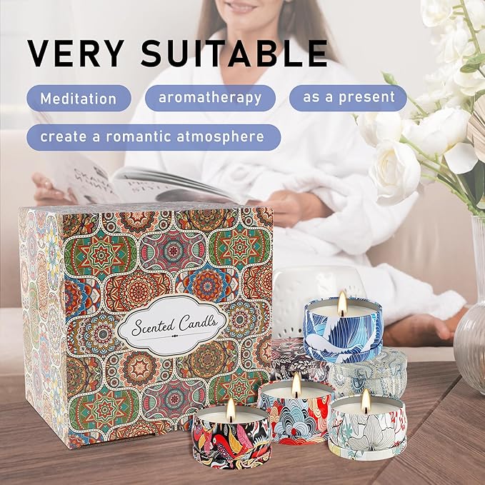 YOROXRG Scented Candles Gifts Set 36 Pack Soy Wax Travel Tin Jar Candles - Image 8