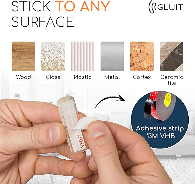 GLUIT Adhesive Desktop Cable Organizer Versatile Cord Holders Wire Clips and Cable Holder Cord Organizer for Desk Table Accessories Office Spaces New Transparent 5 Pack