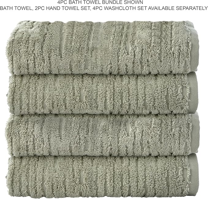 SKL Home CloudSoft Cotton Luxury 4 Pc Bath Towel Set - Image 6