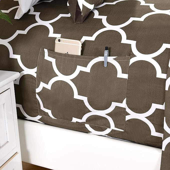 Elegant Comfort Luxury Soft Bed Sheets Quatrefoil Pattern - Image 3