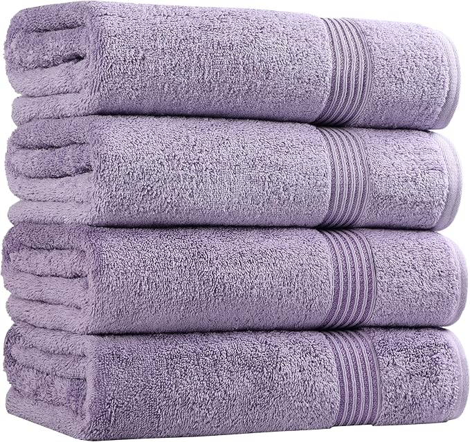 Superior Egyptian Cotton 4-Piece Bath Towel Set by SUPERIOR