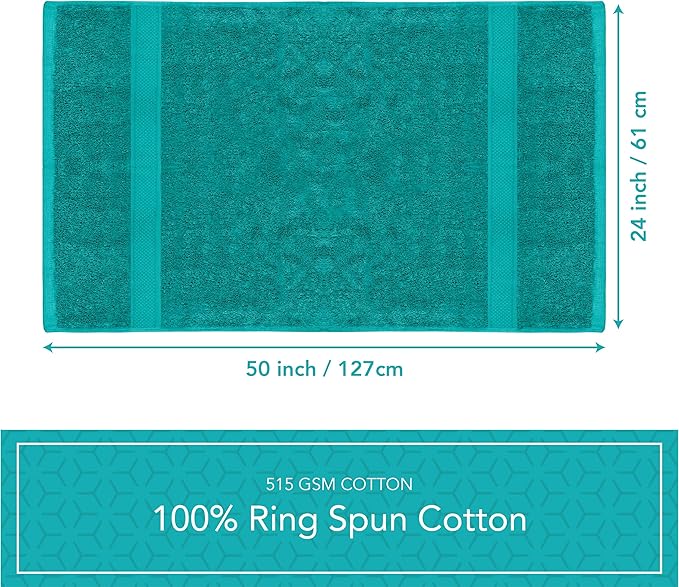 Pleasant Home Bath Towels Set of 6 100% Cotton, 515 GSM | Lightweight, Soft & - Image 8