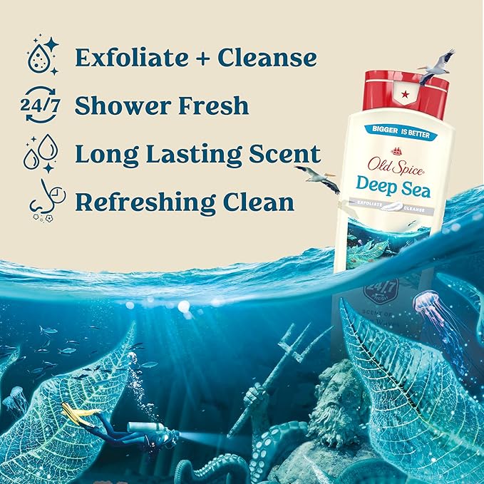 Old Spice Cleansing Body Wash for Men, 24/7 Shower Fresh - Image 2