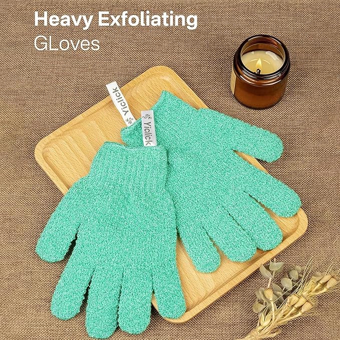 Yiclick Heavy Exfoliating Gloves, Exfoliating Body Scrubber - Image 2