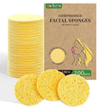 100-Count Compressed Facial Sponges, Natural Cosmetic Spa Sponges by Derloyo