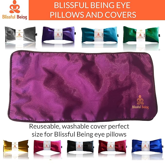 Lavender Eye Pillow | Hot or Cold Weighted Satin Eye Mask Perfect - Image 4
