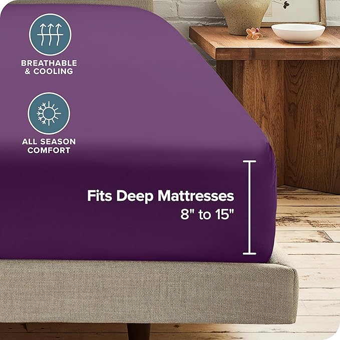 Bare Home 2-Pack Fitted Bottom Sheets Twin XL - Image 4