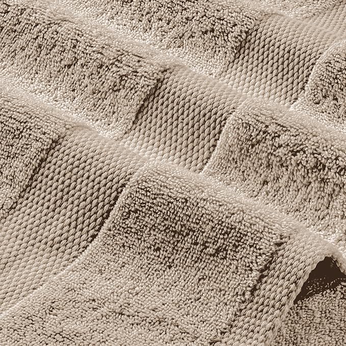 White Classic Taupe Washcloths Set - Image 8