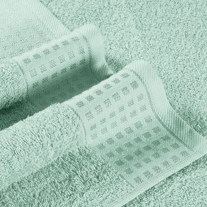GLAMBURG 100% Cotton Ultra Soft 6 Pack Towel Set, Contains 2 Bath Towels 28x55 - Image 2