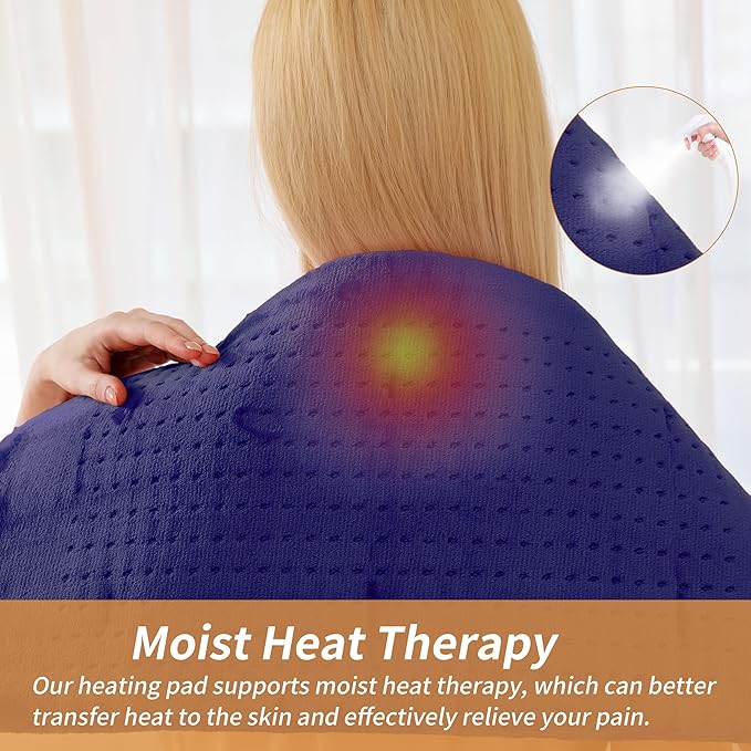 Back Heating Pad for Neck and Shoulders, Weighted Massaging Heated Pad - Image 5