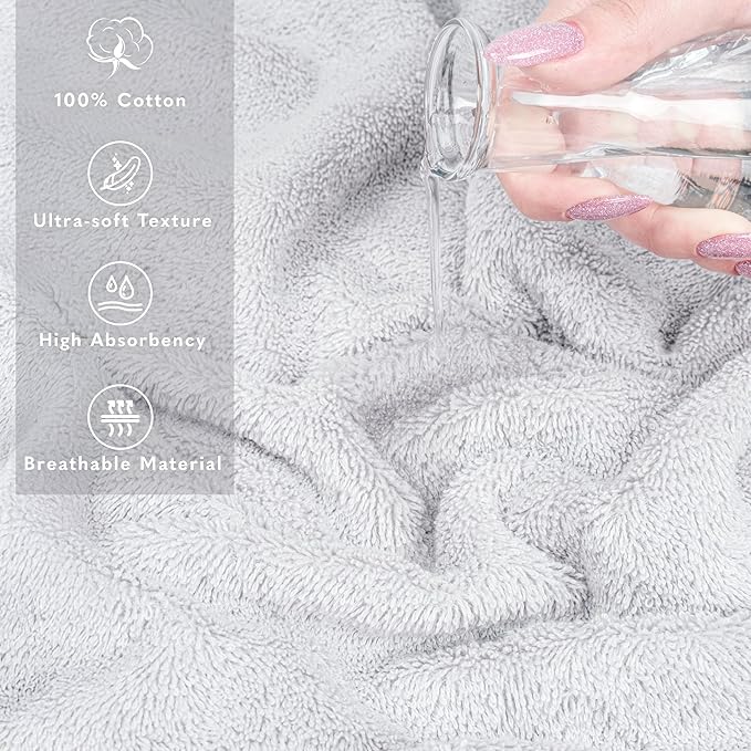 American Soft Linen 35x70 Jumbo Large Bath Towel, 600 GSM 100% Cotton Turkish - Image 4