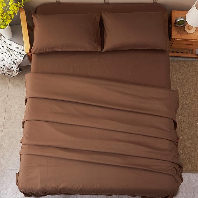 SONORO KATE Sheets Super Soft Microfiber 1800 Thread Count 16 Inch Deep Pocket - Image 9