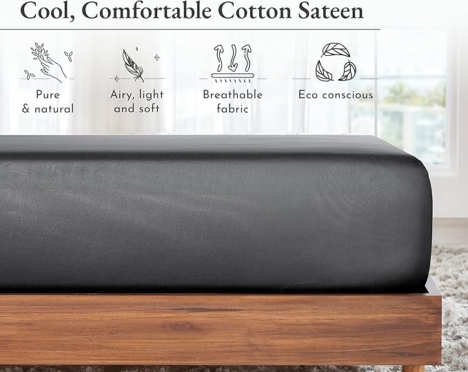 California Design Den King Size Bottom Fitted Sheet Only, Soft 100% Cotton - Image 6