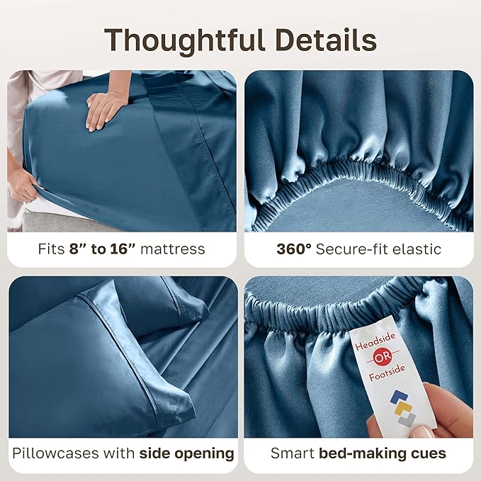 California Design Den Soft King Size 100% Cotton Sheet Sets, 400 Thread Count - Image 5