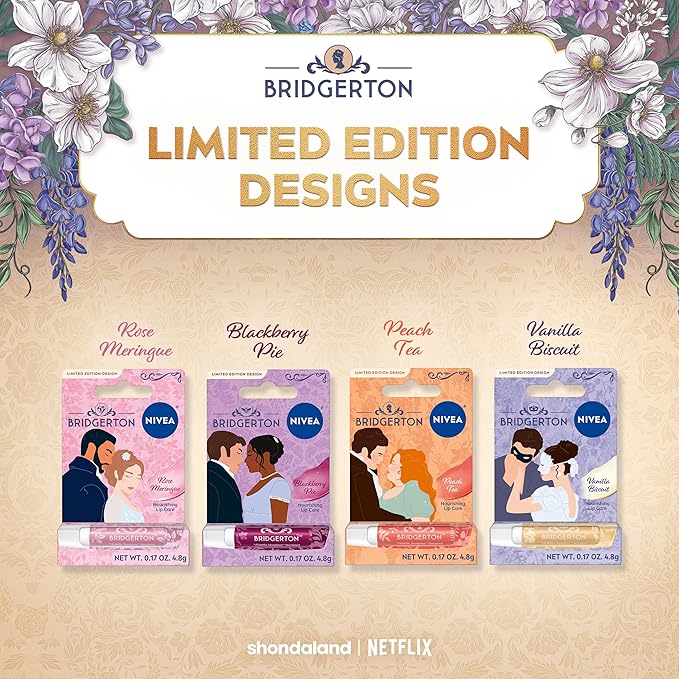 NIVEA Vanilla Biscuit Lip Balm, Nourishing Lip Care, Bridgerton Limited Edition - Image 6