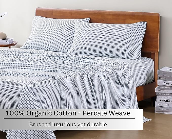 LANE LINEN 100% Organic Cotton Twin Sheets Set - Image 3