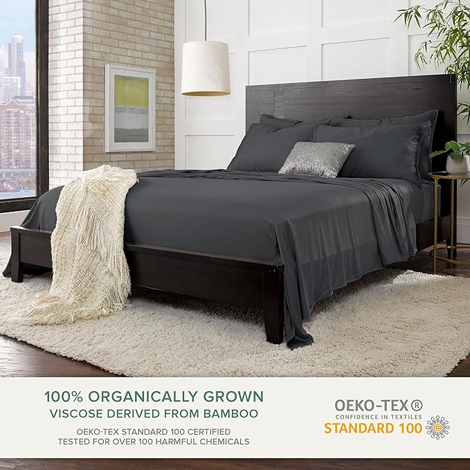 Pure Bamboo California King Sheets, Genuine 100% Organic Viscose Derived from - Image 2