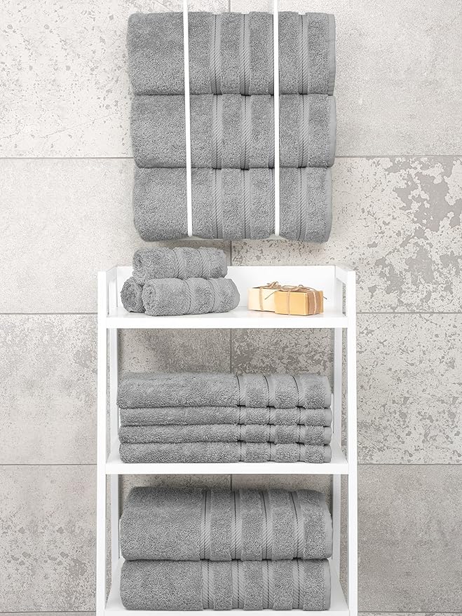 American Soft Linen Luxury 4 Piece Bath Towel Set, 600 GSM 100% Cotton Turkish - Image 7