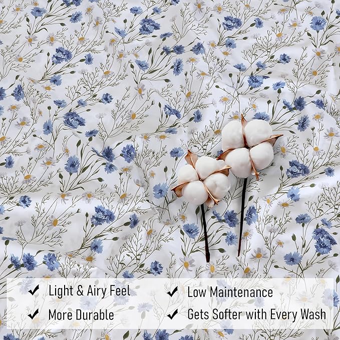 RUVANTI 100% Cotton Sheets – Split King Size Percale Bedding, Cooling & - Image 8