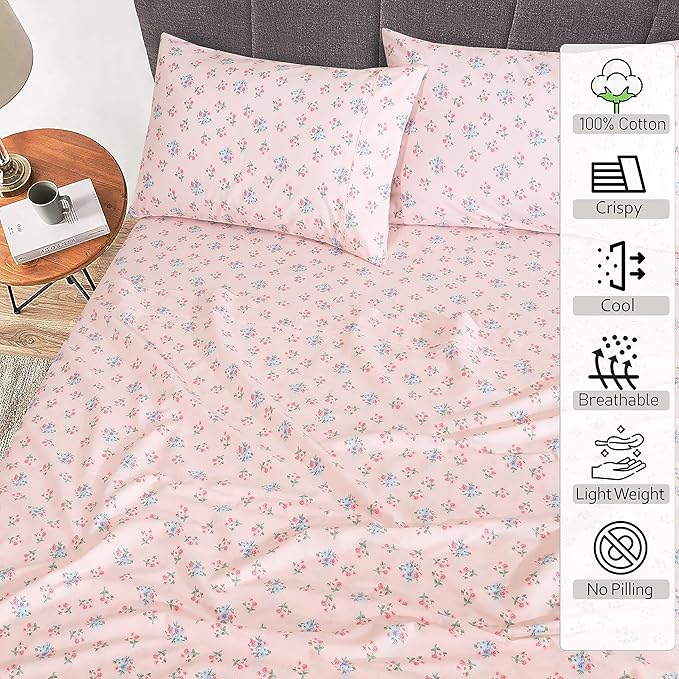 RUVANTI 100% Cotton Sheets – Split King Size Percale Bedding, Cooling & - Image 2