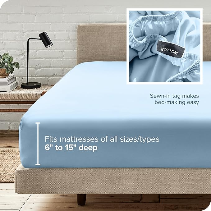 Bare Home Fitted Bottom Sheet California King Size - Image 6